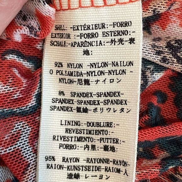 Free People Multicolor All Dolled Up Mesh Floral Long Sleeve Blouse Size M - Picture 7 of 11